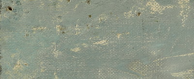 Spijkergaatjes in het schilderij Plassen bij Kortenhoef