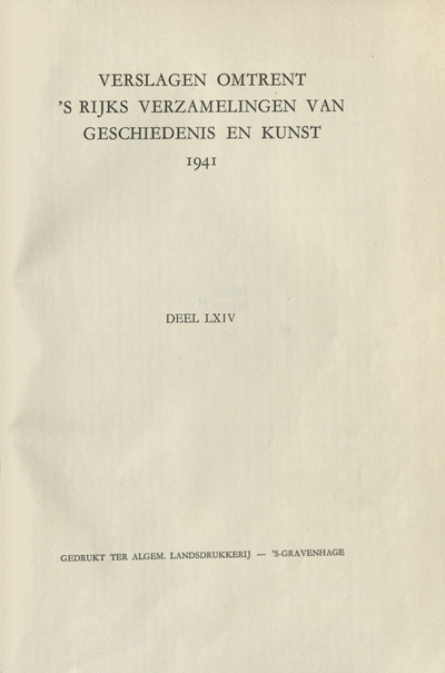 Jaarverslag 1942 De Mesdag Collectie