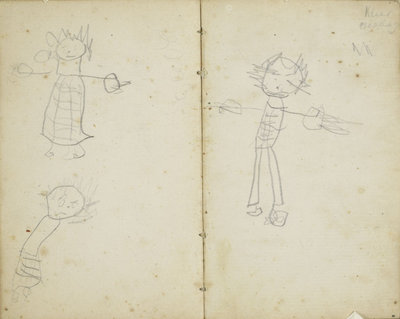 Tekening van Klaas, de zoon van de Mesdags