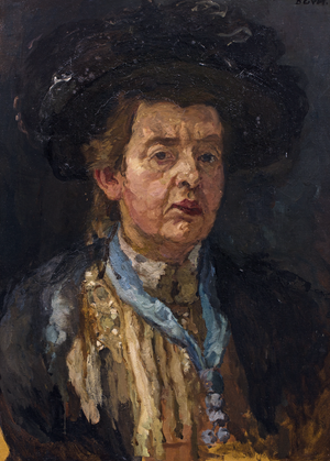 Barbara van Houten, Self-Portrait, 1920-1950, oil on canvas, 88.2 x 67.8 cm. Groninger Museum, Groningen. 